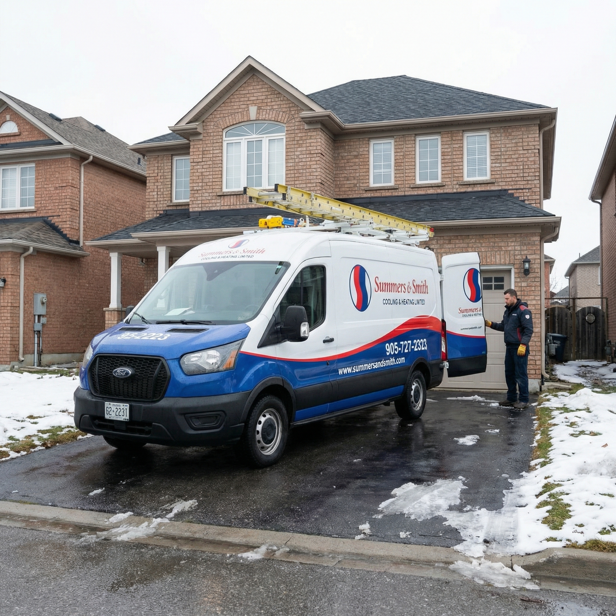 Summers & Smith technician arriving at home